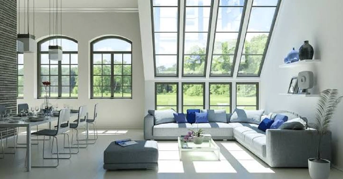 Proper arrangement of natural light makes the house bright and beautiful.